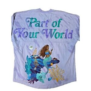 Walt Disney Tie Dye Spirit Jersey Ariel Oversize Sea Ocean Mermaid Princess M